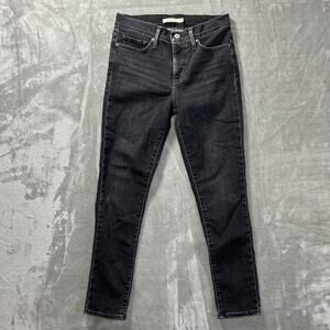 Levis 311 Jeans Womens 28 Shaping Skinny Stretch Black Casual Americana Retro